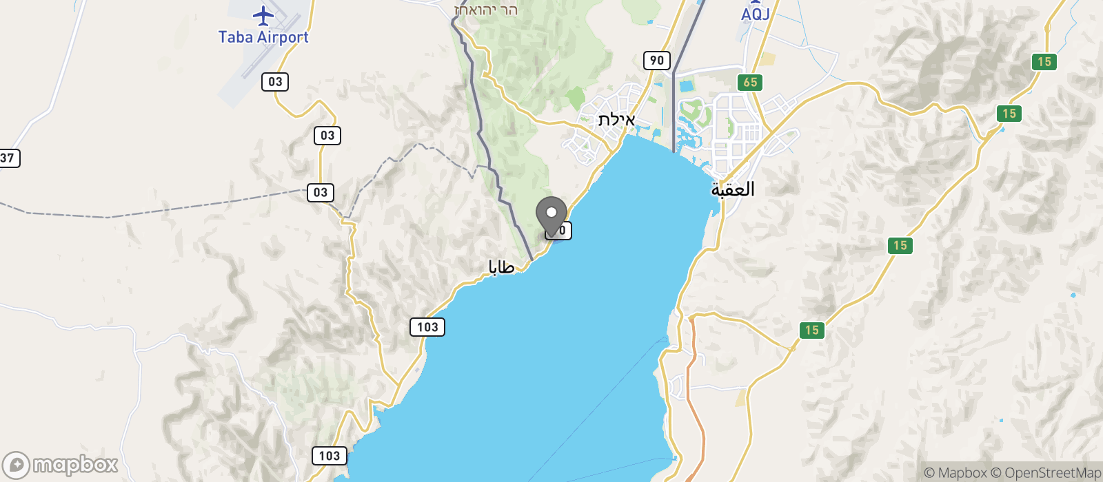 موقع اكفاريوم عالم المرجان (מצפה תת-ימי) على الخريطة